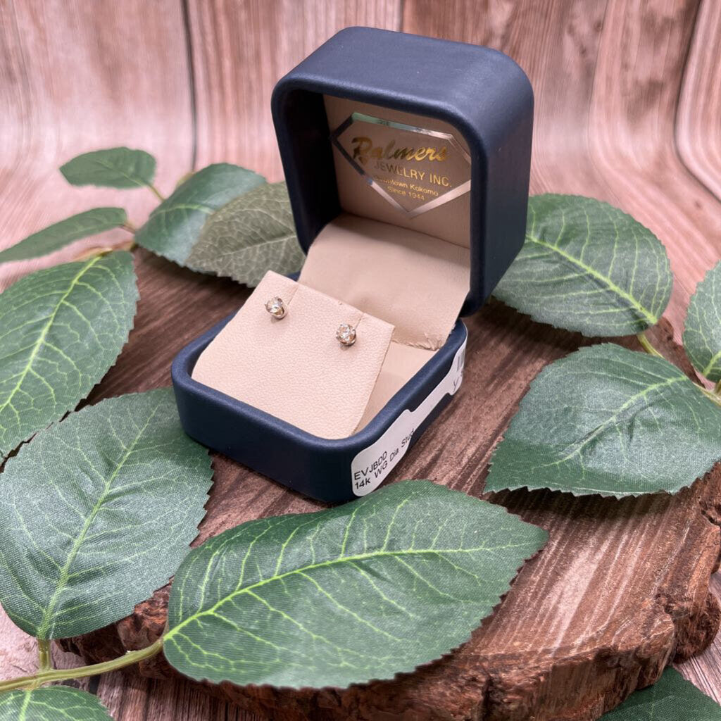 14k WG Diamond Earrings