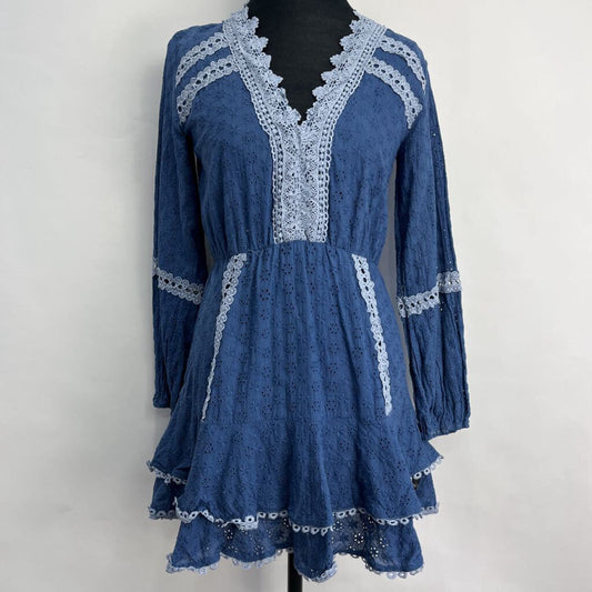 Aqua L/s Eyelet Shirt