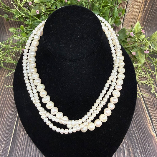 Three Strand Pearl Necklace