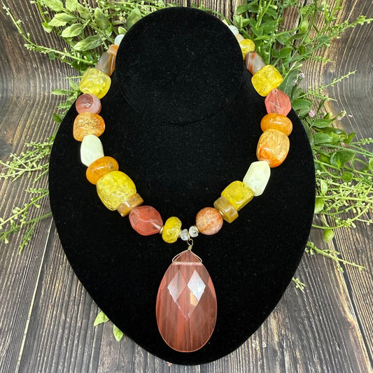 Chicos Chunky Bead Necklace