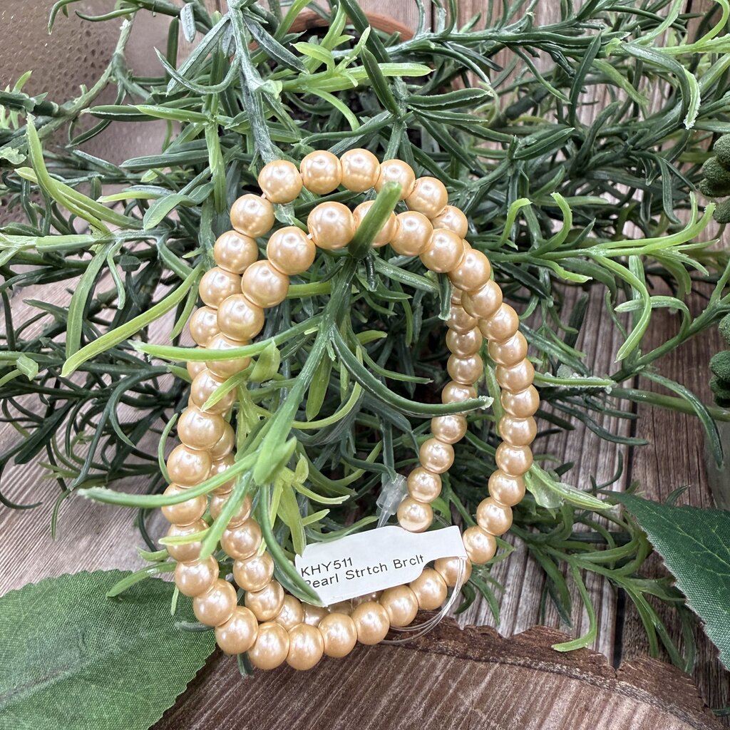 Faux Pearl Stretch Bracelets