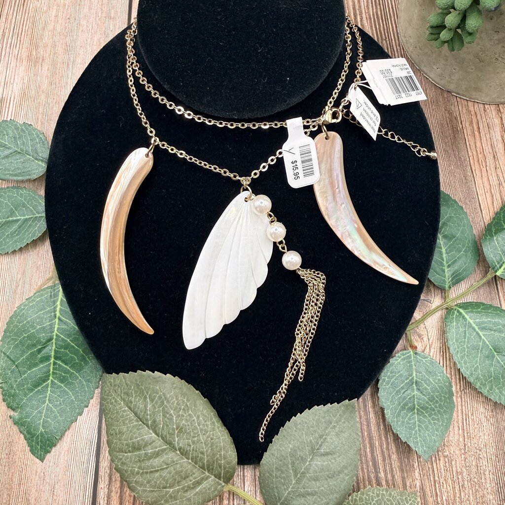 Shell Feather Necklace