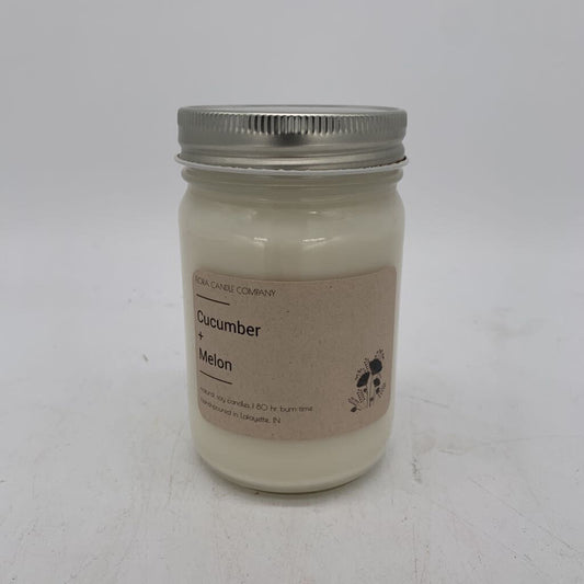 Cucumber + Melon 12oz Mason Jar Candle