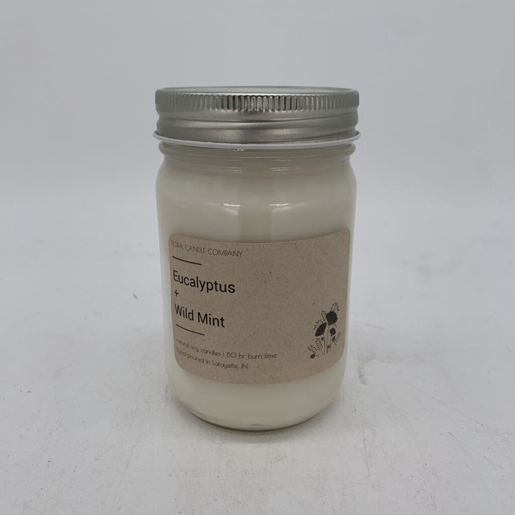 Eucalyptus + Wild Mint 12oz Mason Jar Candle