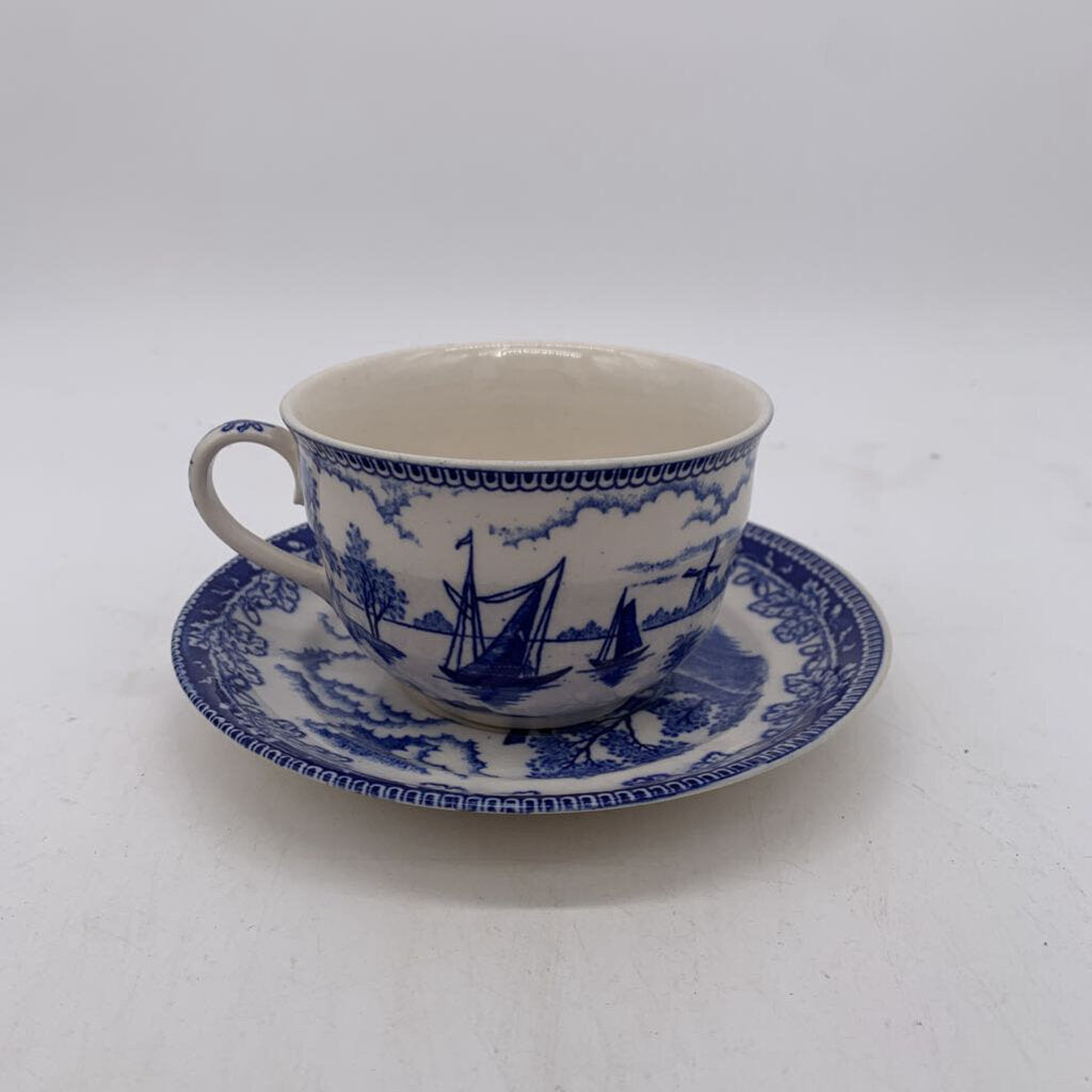 Underglaze Windmill Cup & Saucer