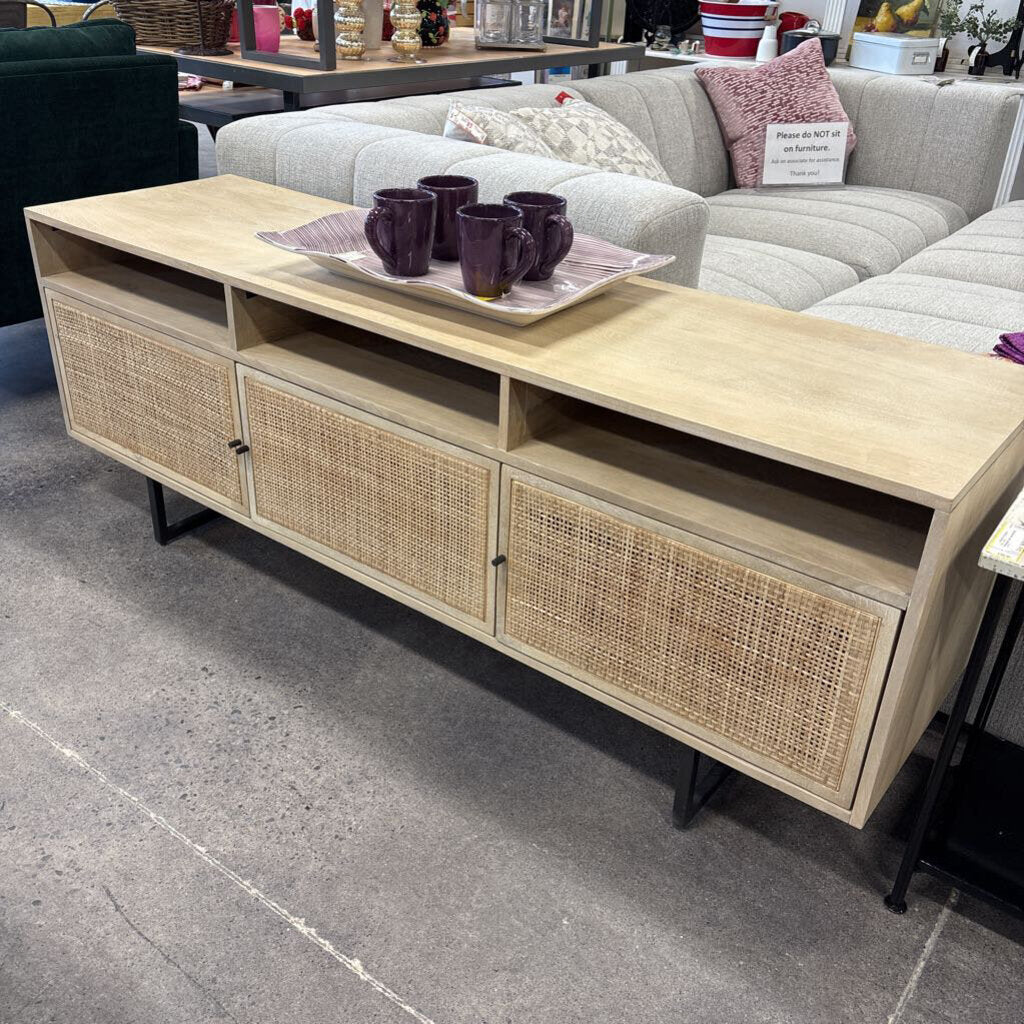 Four Hands Console w/Cane Doors