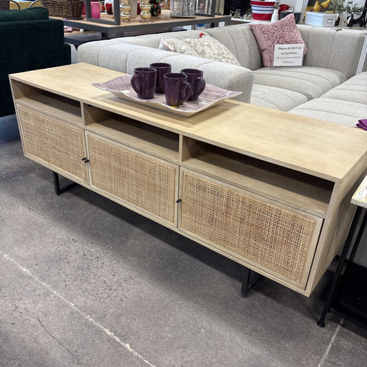 Four Hands Console w/Cane Doors