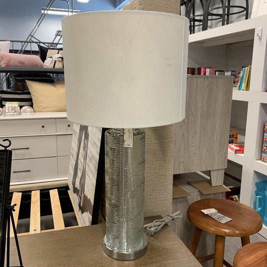 Ridged Glass Lamp Base