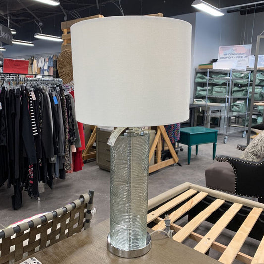 Ridged Glass Lamp Base