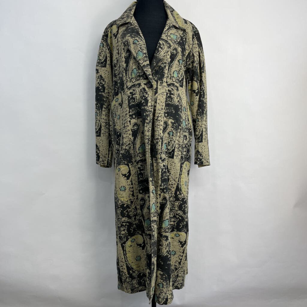 FP Floral-Paisley Duster Trench Coat