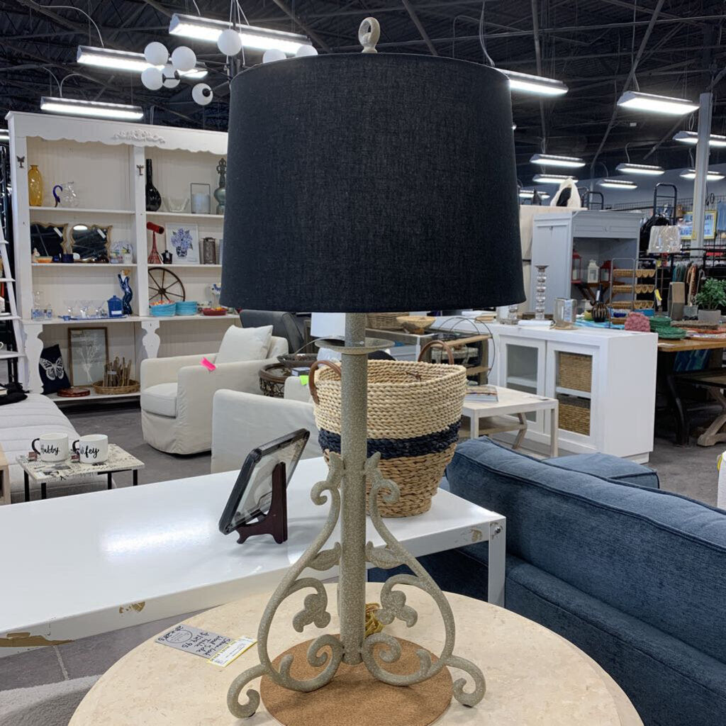 Ornate Metal Base Lamp