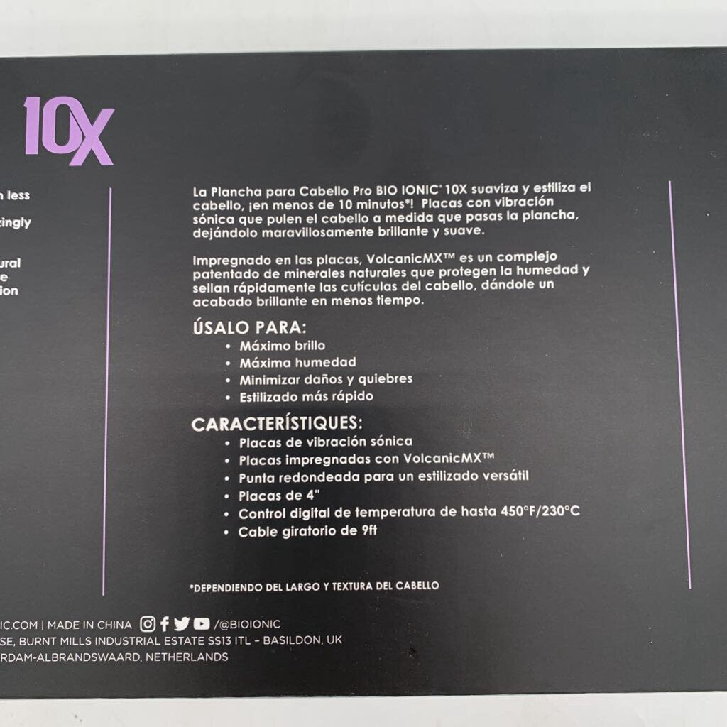 Bio Ionic 10X Flat Iron