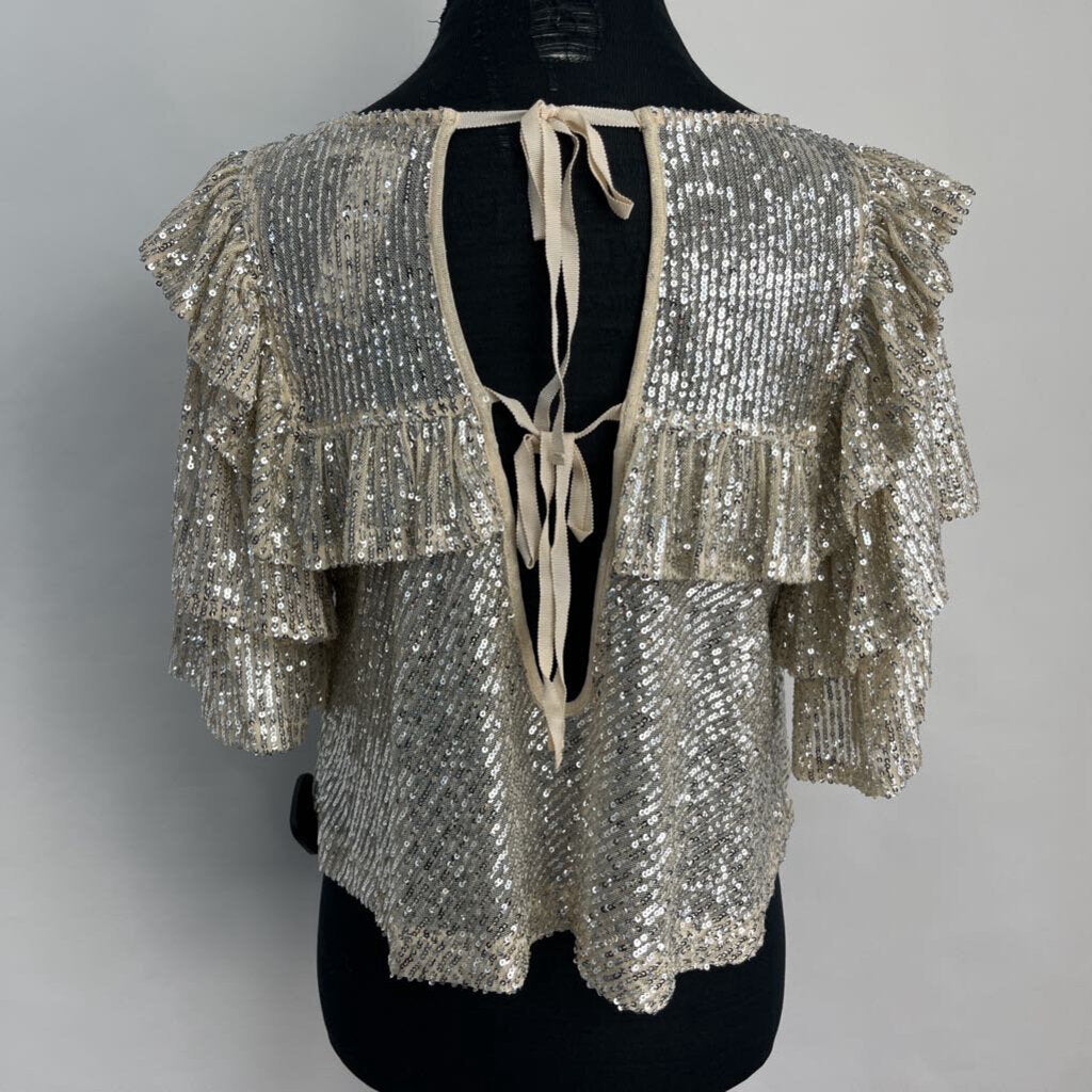 Free People Sequened Shirt