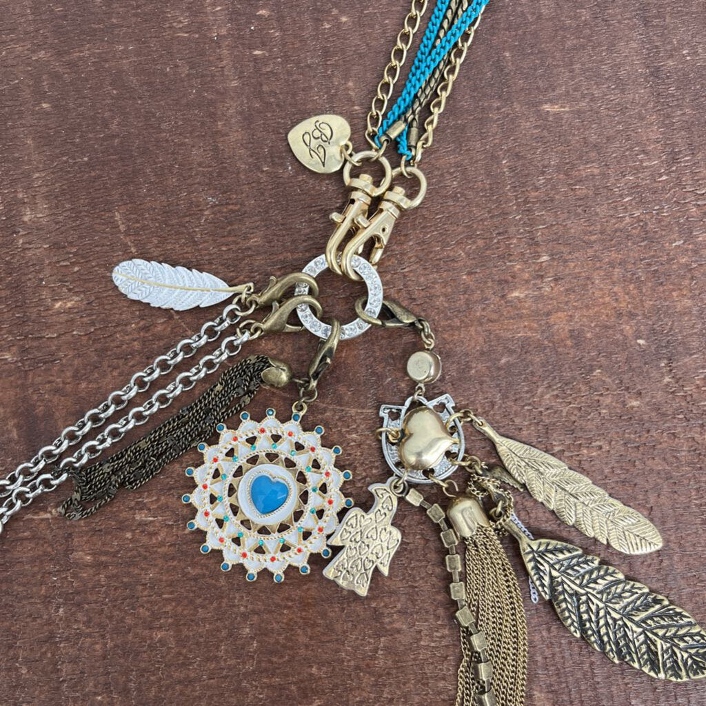 Betsey Johnson Dreamcatcher Charms Necklace