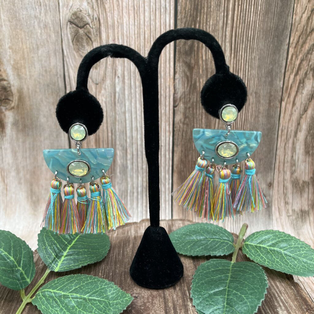 Crescent Tassel Earrings