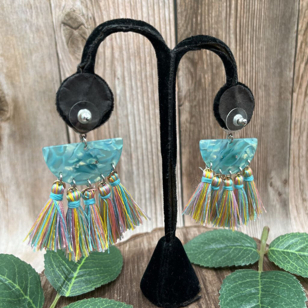 Crescent Tassel Earrings