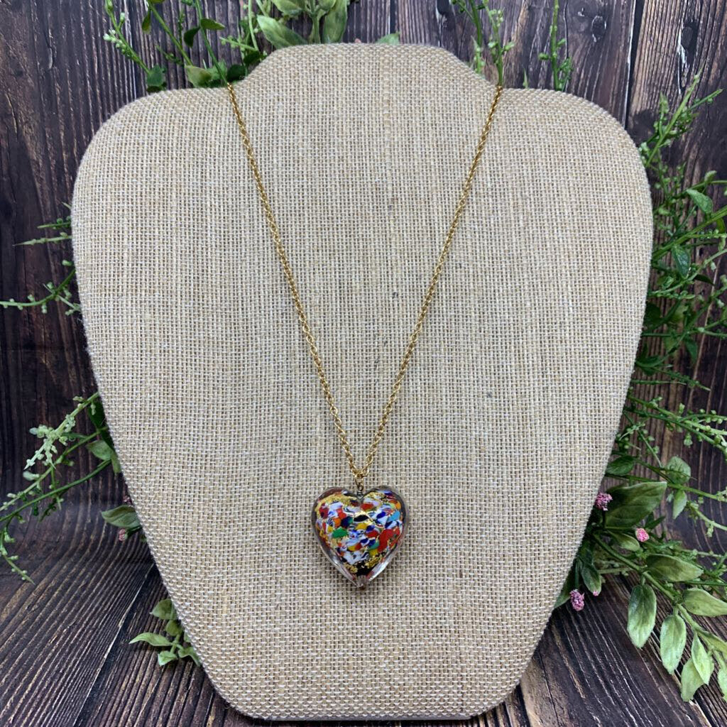 Dyadema Heart Glass Necklace