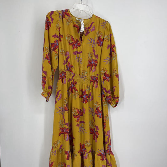 Tucker L/s Silk Floral Dress