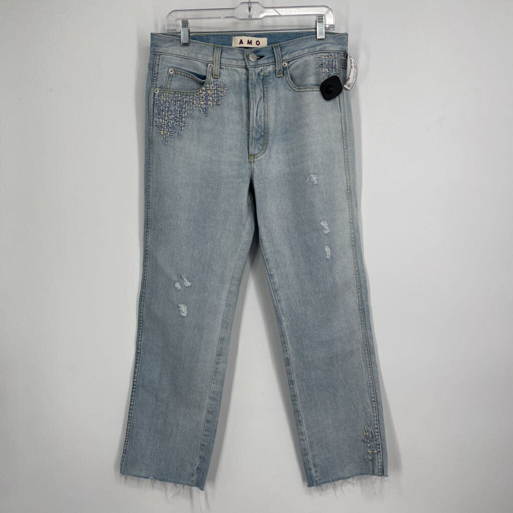 AMO Straight Ankle Jeans