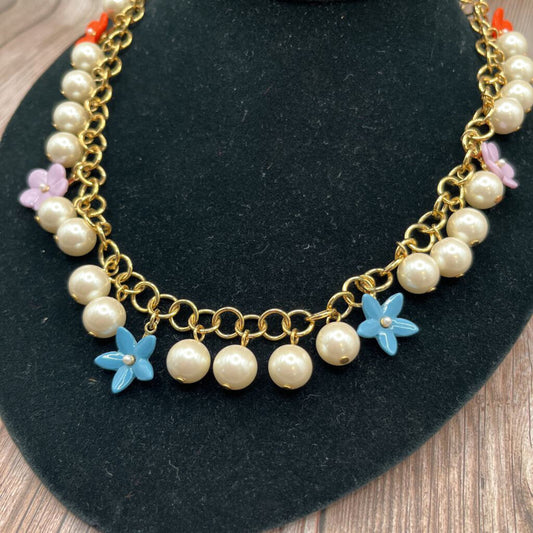 Ann Taylor Pearl Flower Necklace