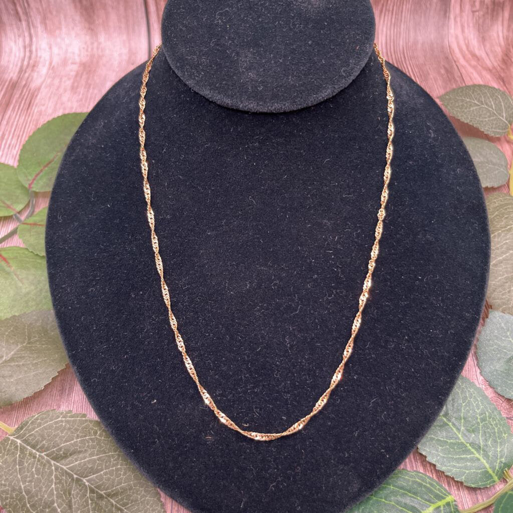 14k YG Twist Chain Ncklc