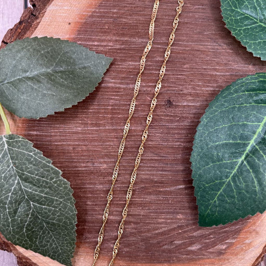 14k YG Twist Chain Ncklc