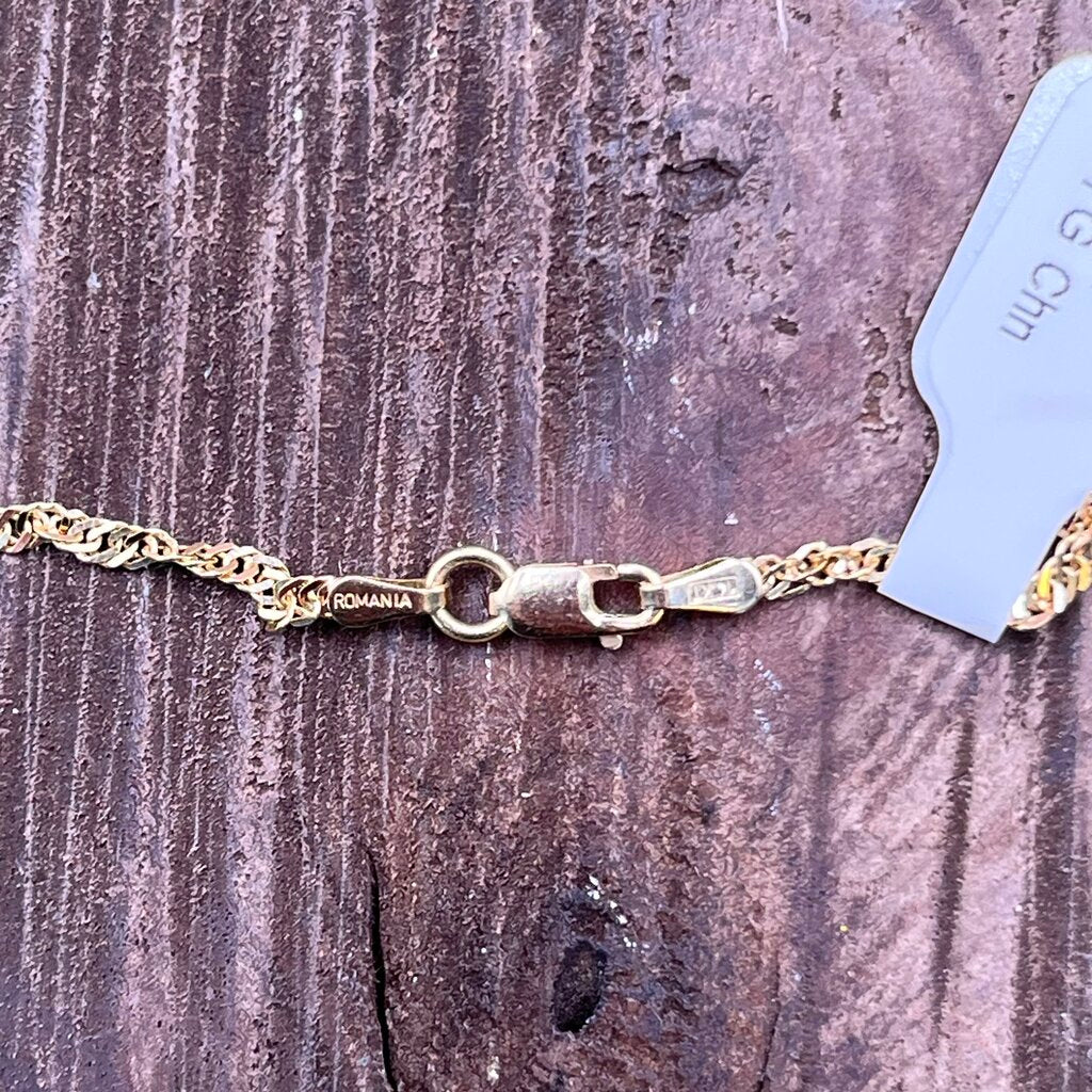 14k YG Twist Chain Ncklc