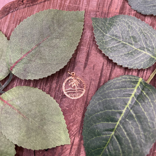 14k Palm Tree Pendant