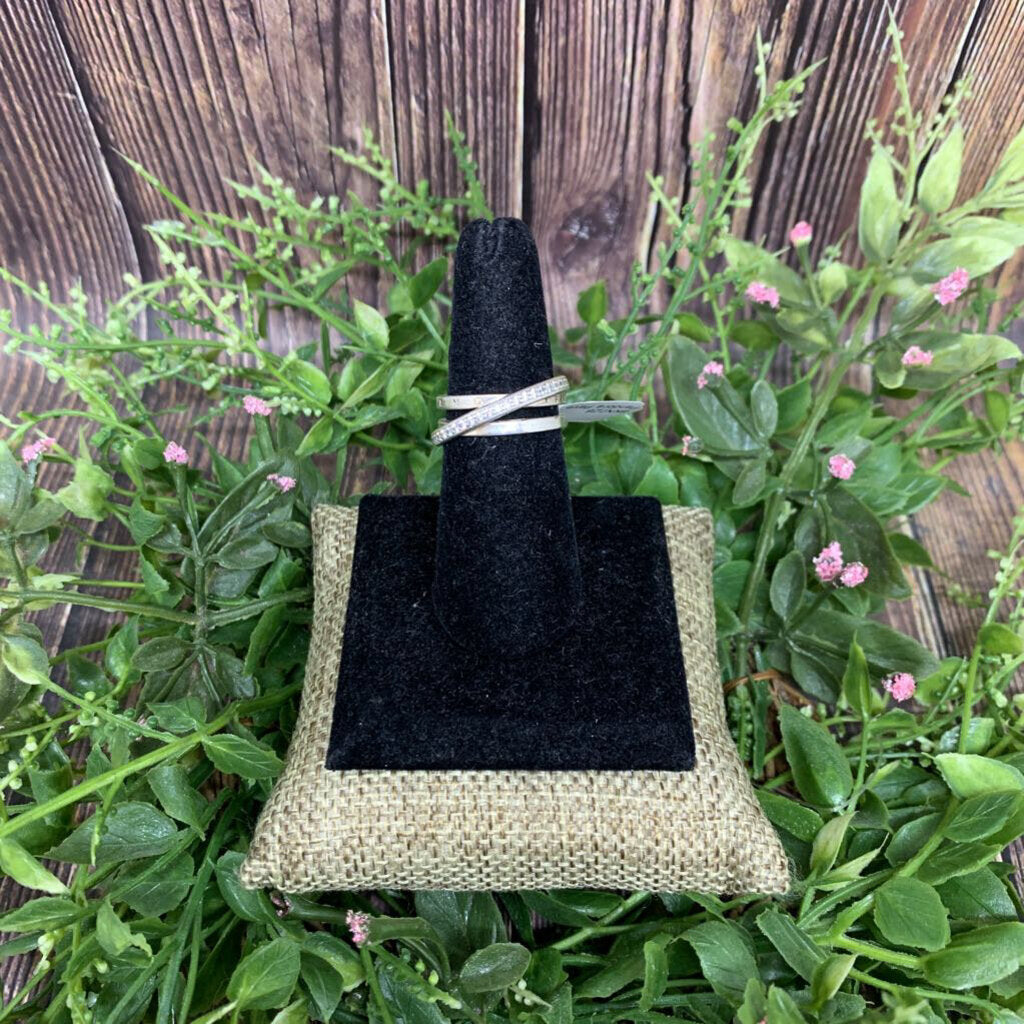 Pandora Crossover Pavé Triple Band Ring