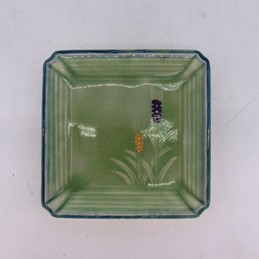 Ceramic Cattails Trinket Dish