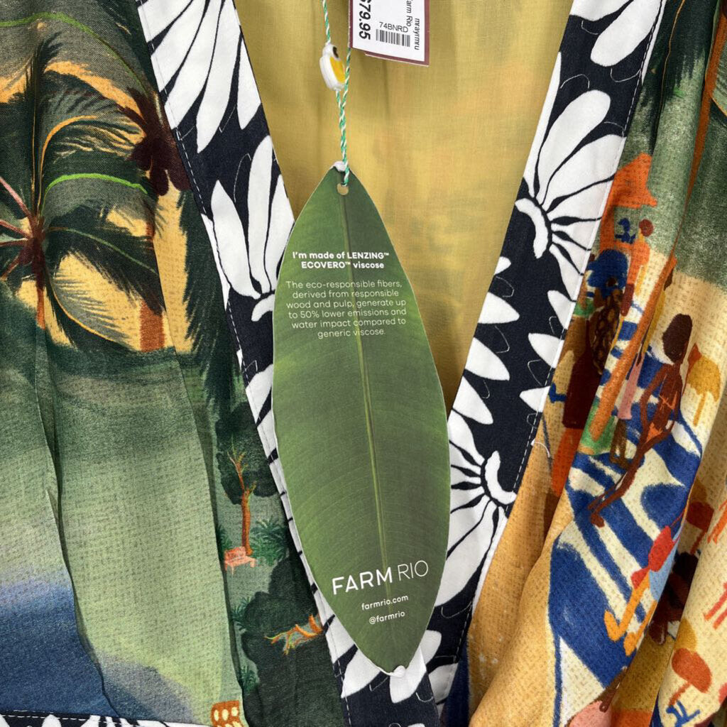 Farm L/s Floral Mini Dress