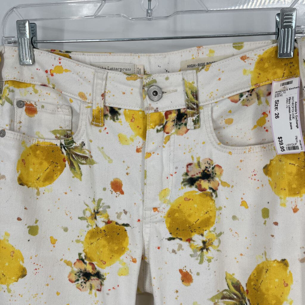 Pilcro Lemon Print Jeans