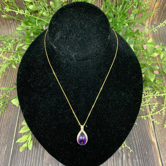 10k YG Amethyst Necklace