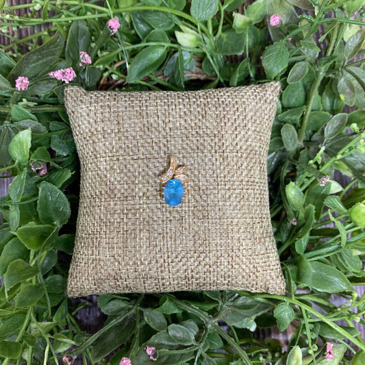 14k Gem & Diamonds Pendant