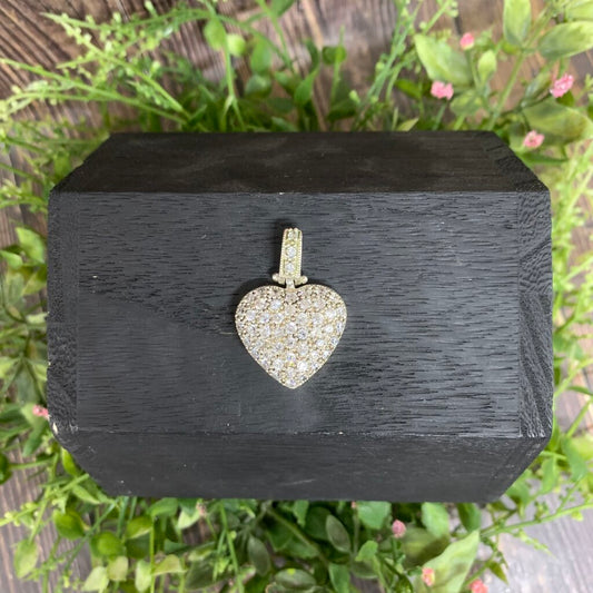 Sterling Pave Heart Pendant