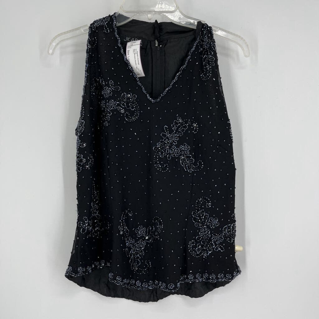 Jkara Sleeveless Beaded Shirt