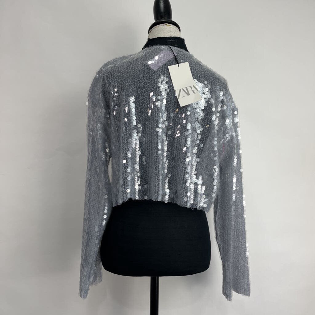 Zara L/s Sequin Shirt