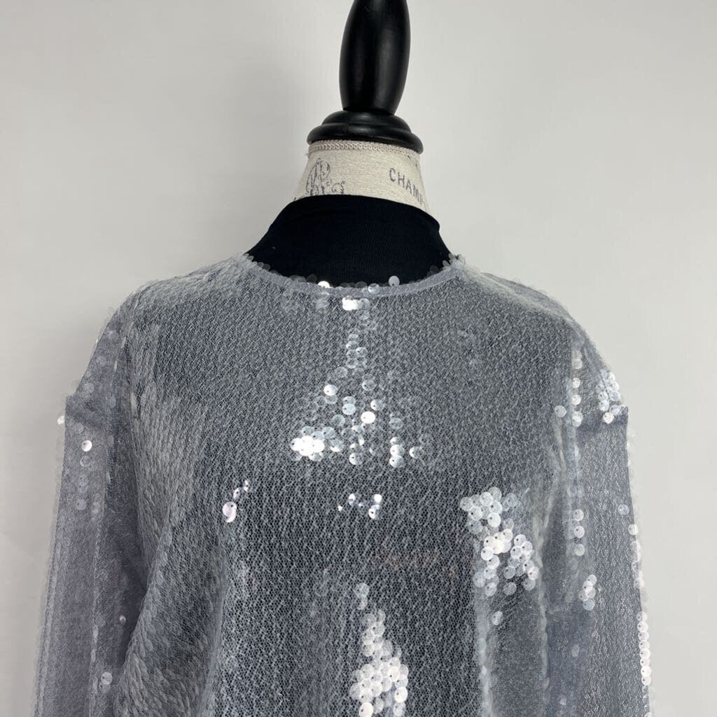 Zara L/s Sequin Shirt