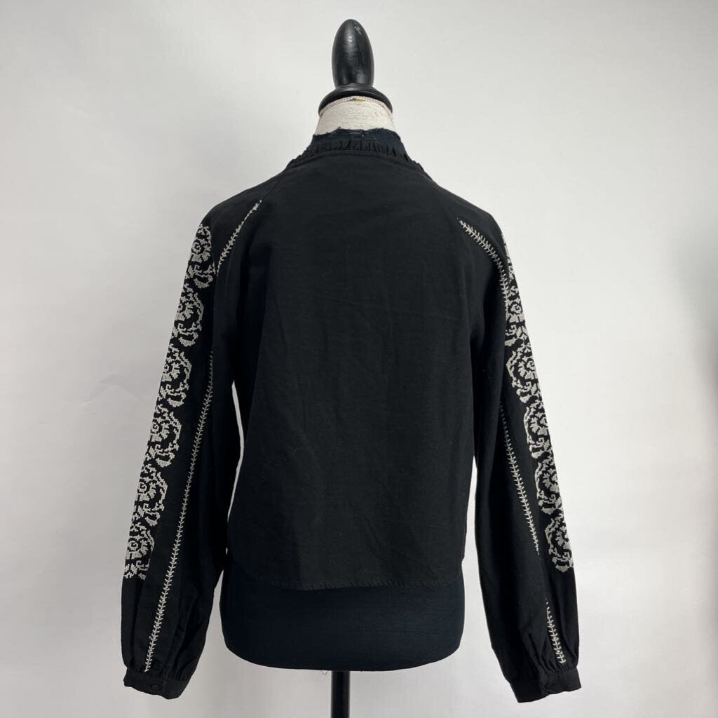 Zara L/s Embroidered Shirt