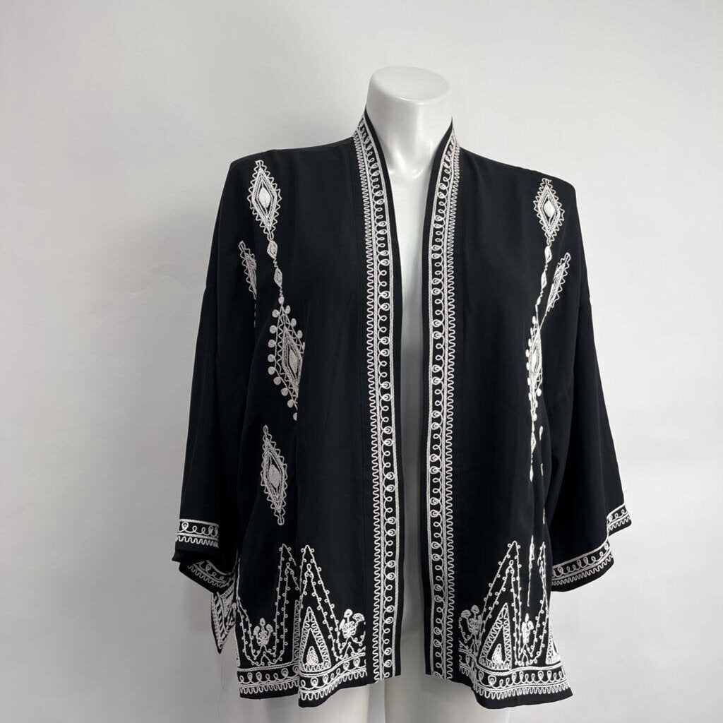 Chicos Open Embroidered Shirt