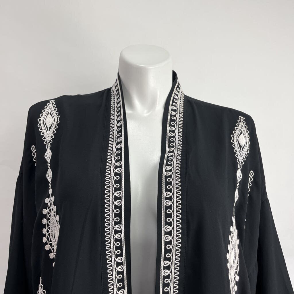 Chicos Open Embroidered Shirt