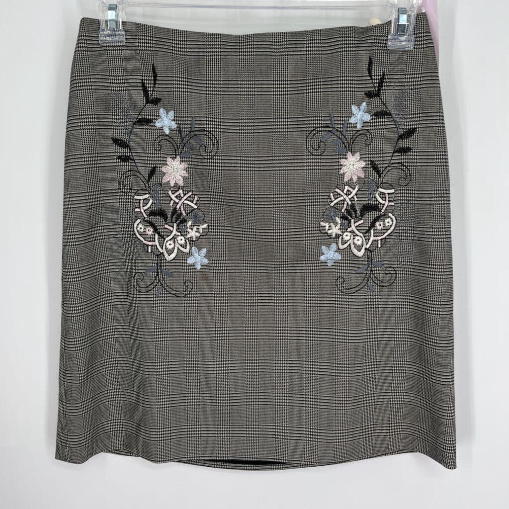 Worth Floral Plaid Skirt