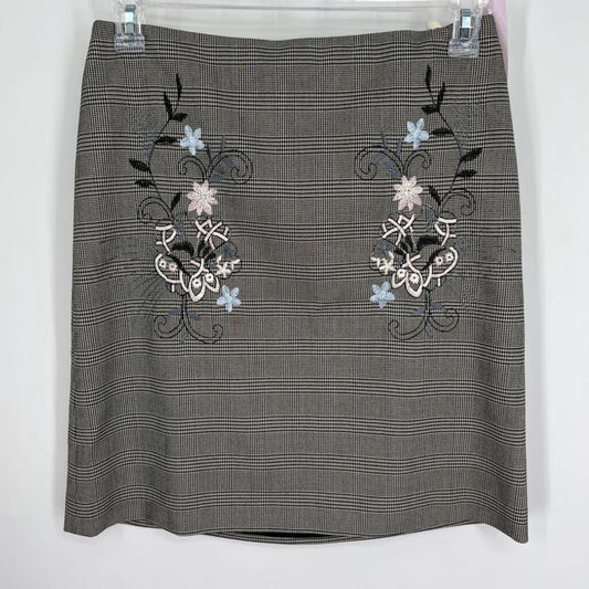 Worth Floral Plaid Skirt