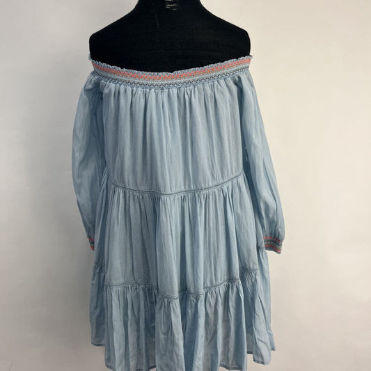 FP Off Shoulder Embroidered Tunic