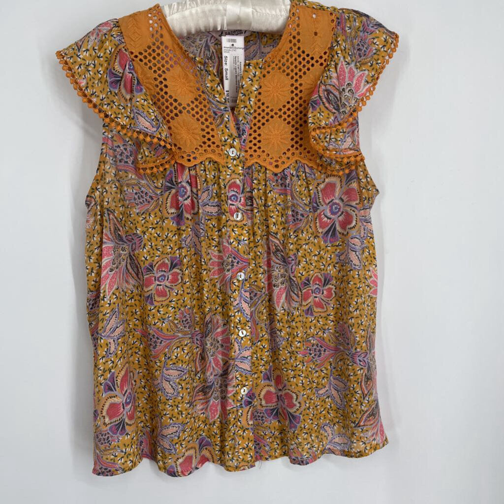 Nanette Lepore Sleevless Floral Shirt