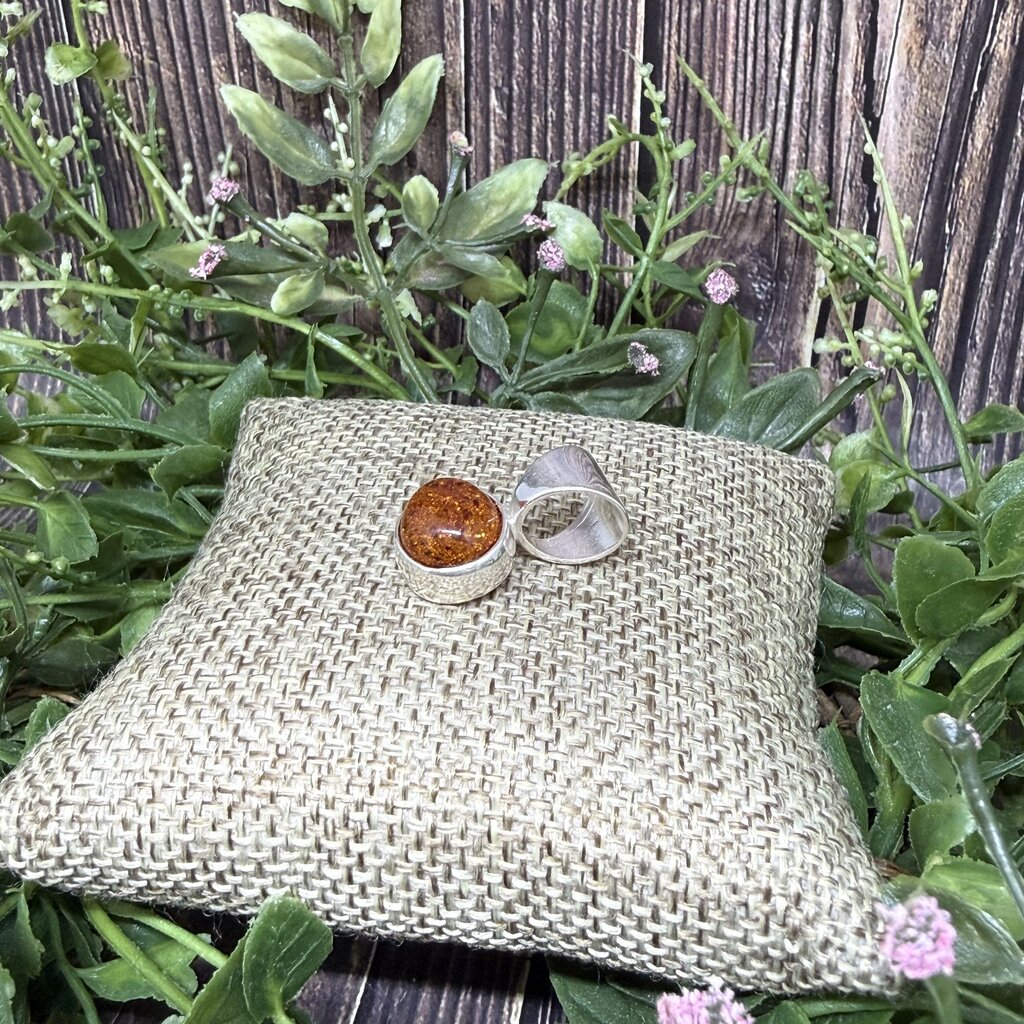 Sterling & Amber Pendant