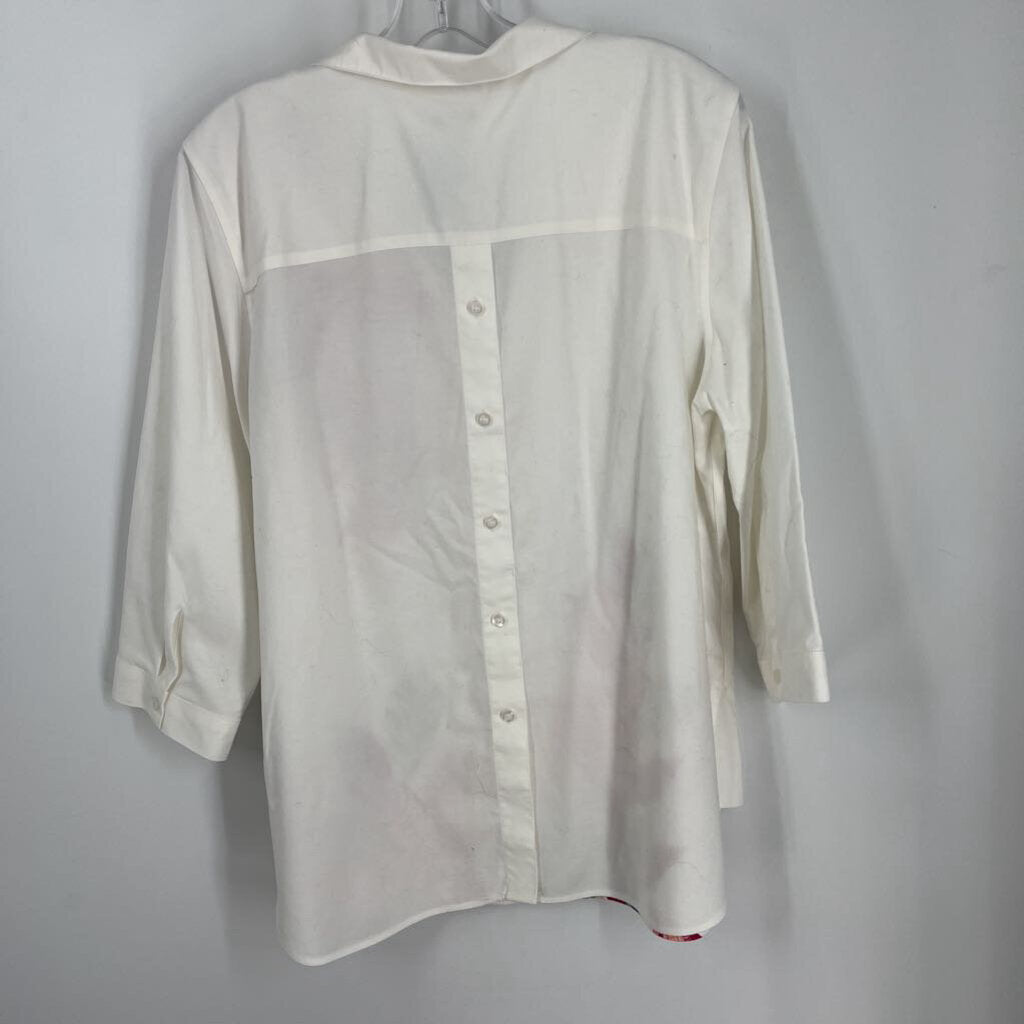 Chicos 3/4 Slv Floral Shirt