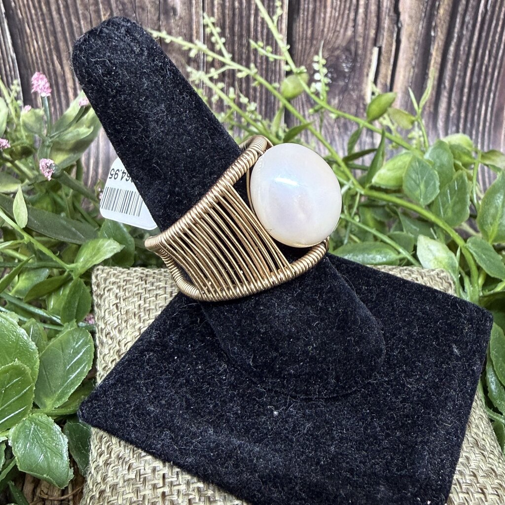 Pearl Wire Wrapped Ring