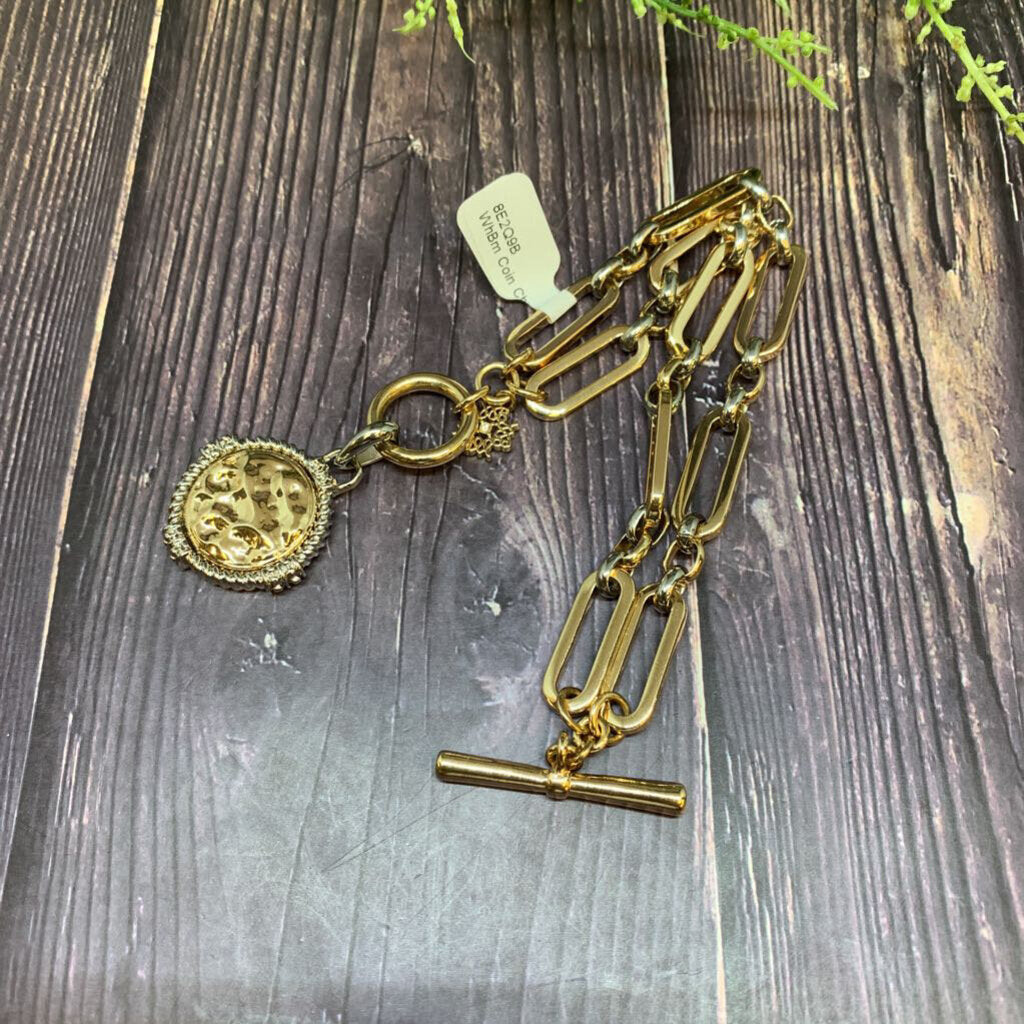 White House Black Market Mixed Coin Bracelet