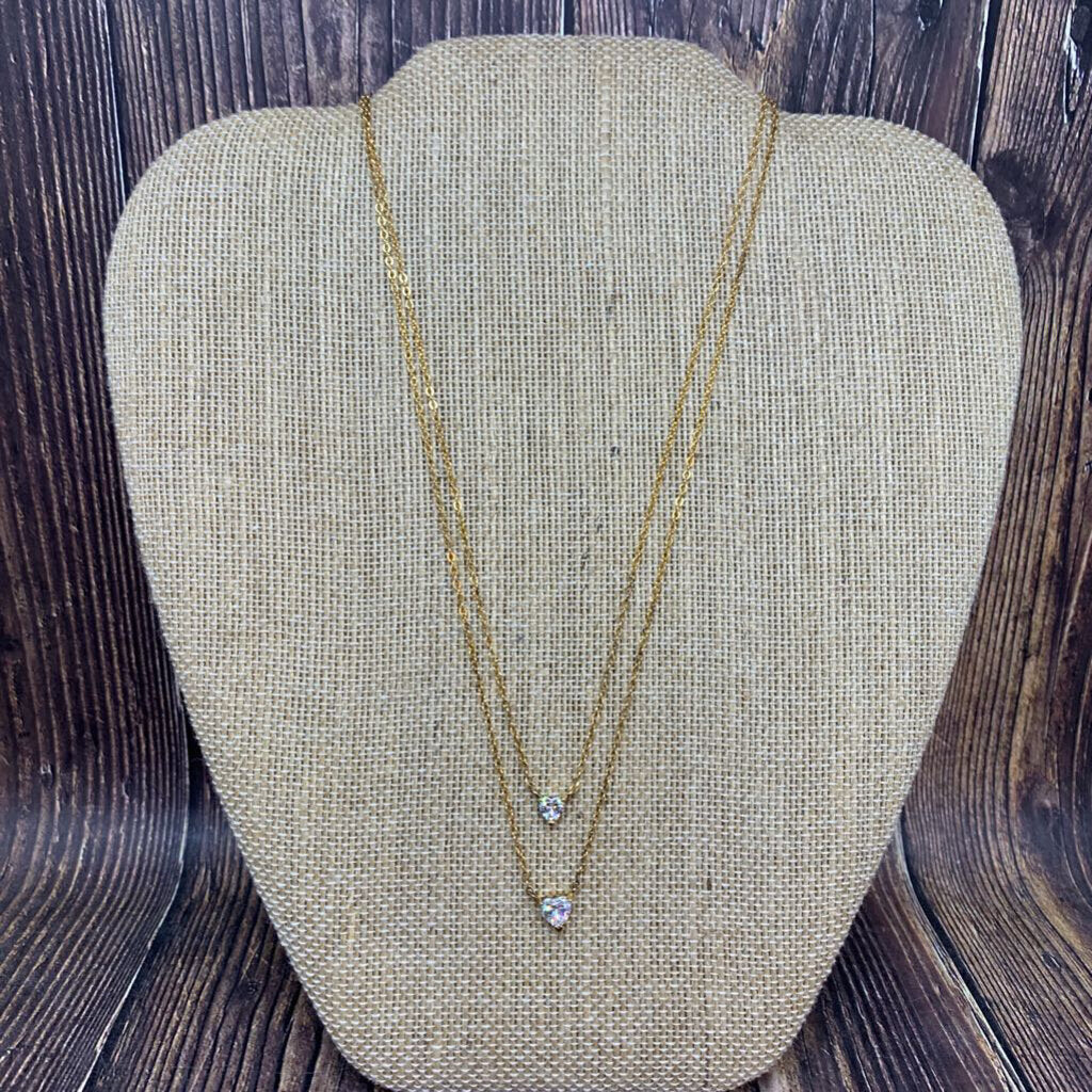 Sterling Double Heart Necklace